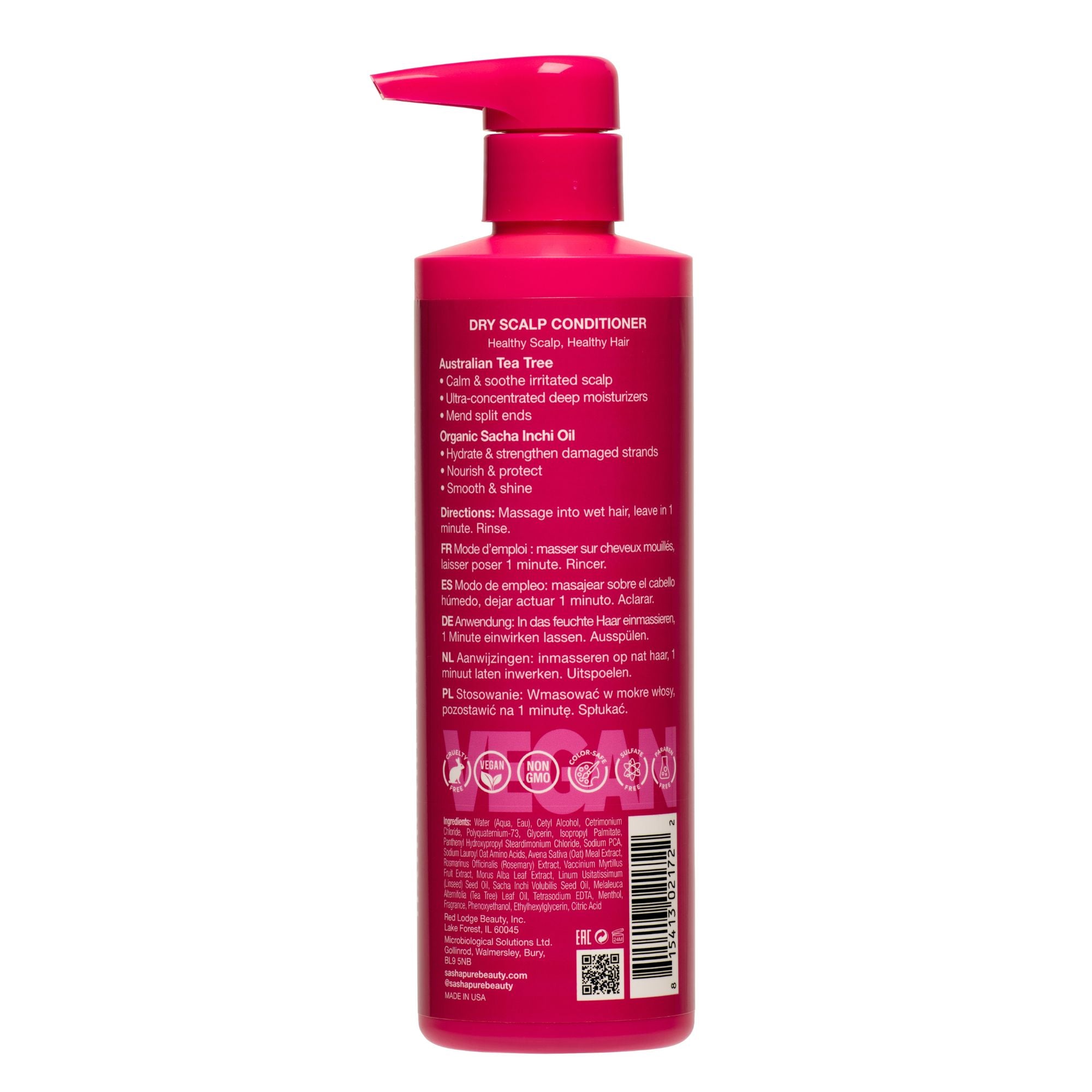 SashaPure Dry Scalp Conditioner with Sacha Inchi Oil 443ml