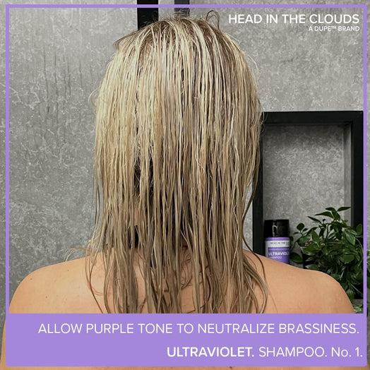 How to apply purple shampoo.