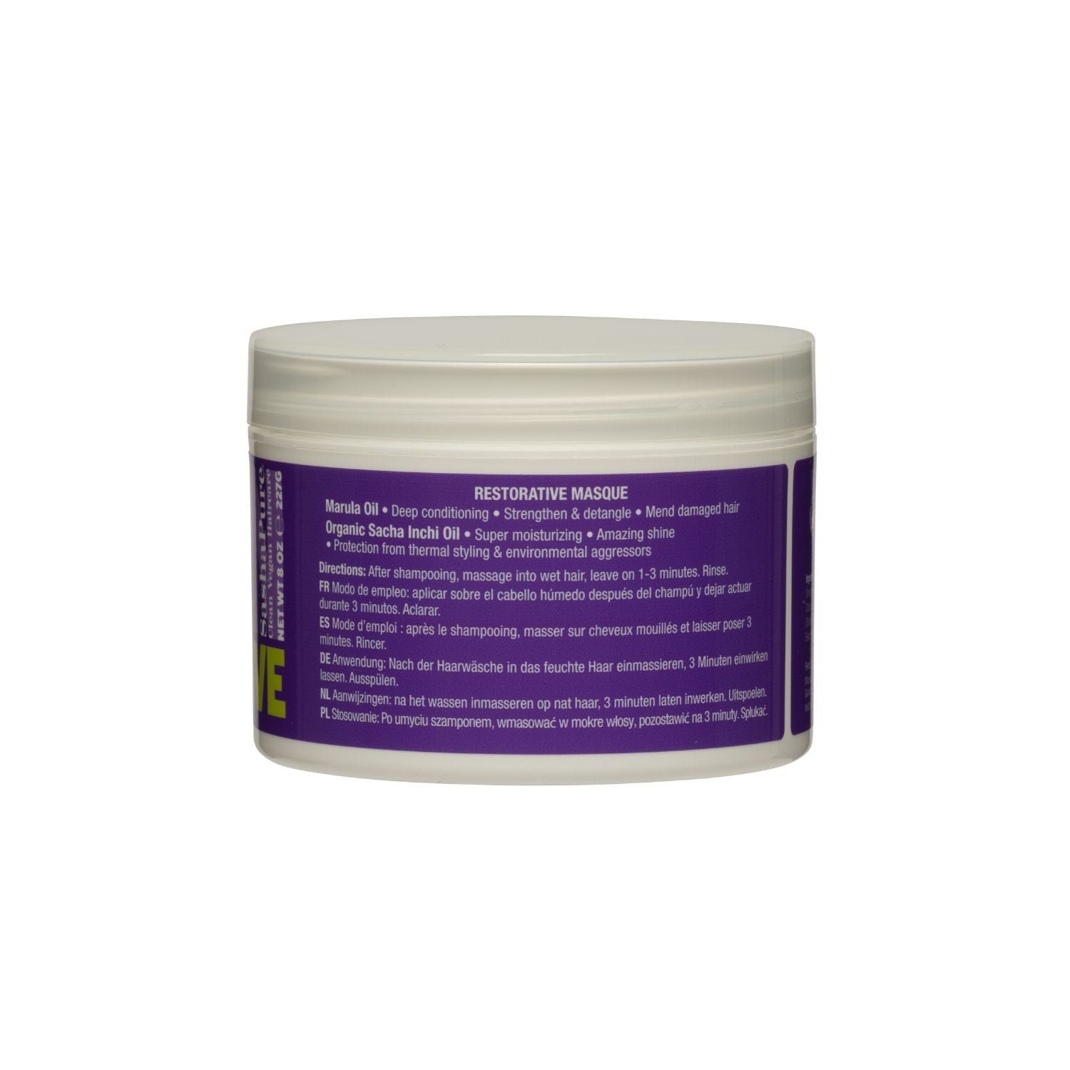 SashaPure Restorative Hair Mask 227g